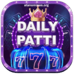 Screenshot of Daily Patti Game APK featuring card games like 3 Patti, Dragon Tiger, Ludo, and more on an Android device.