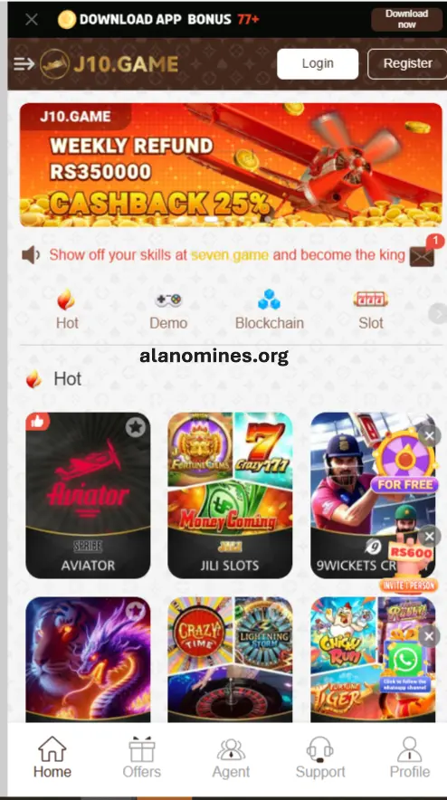 J10 Game APK 2025: Interface